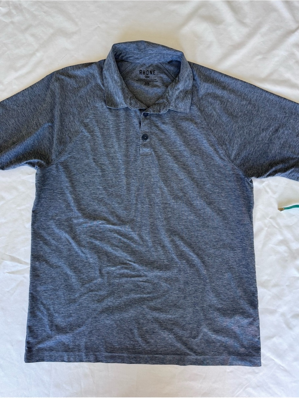 Rhone Men's Heathered Blue Polo Shirt